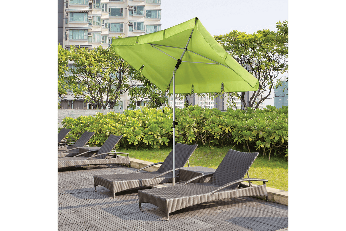 Active rektangulär parasoll med tilt 180 x 120 cm