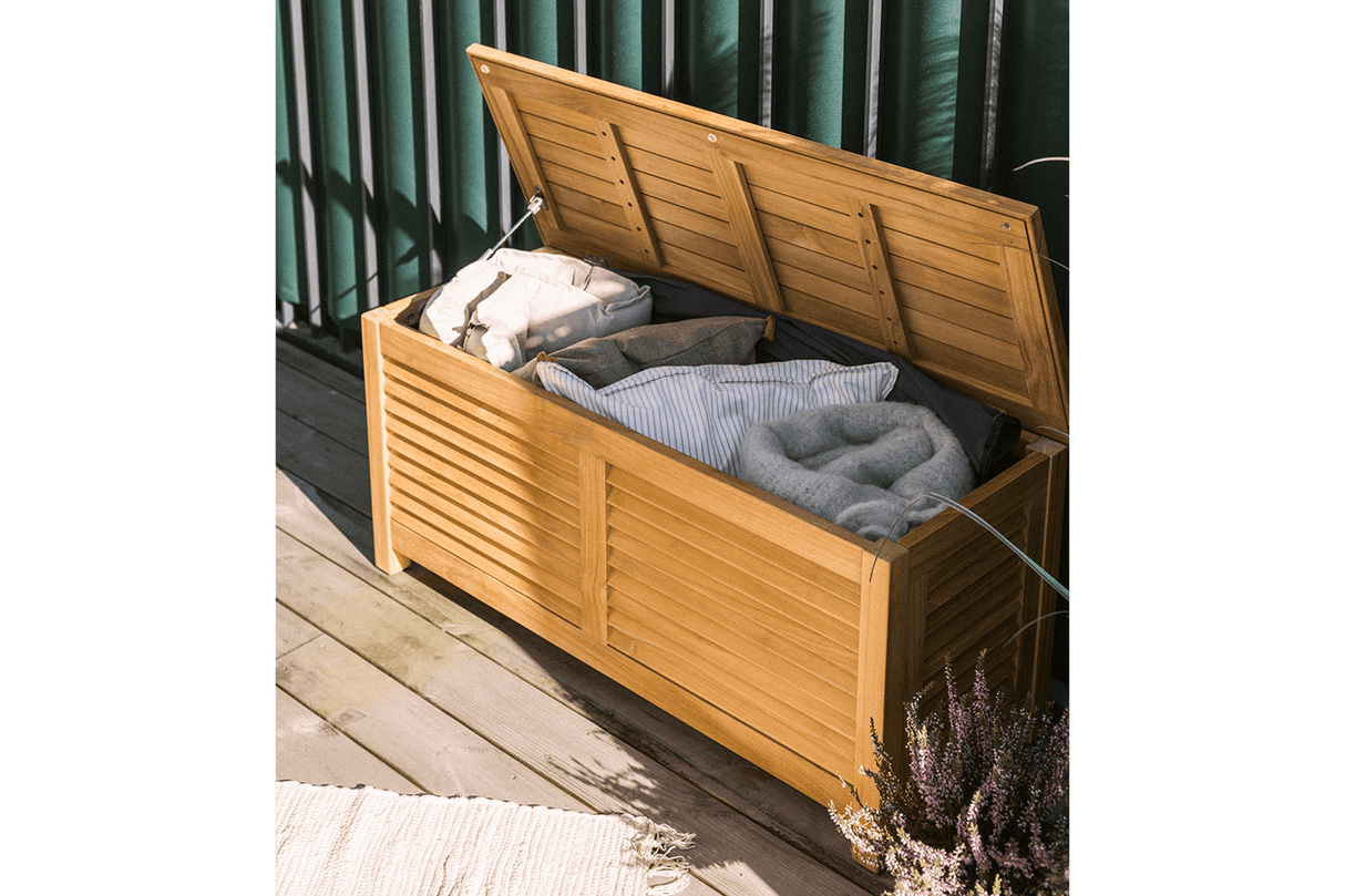 Agnes teak förvaringsbänk 100 cm