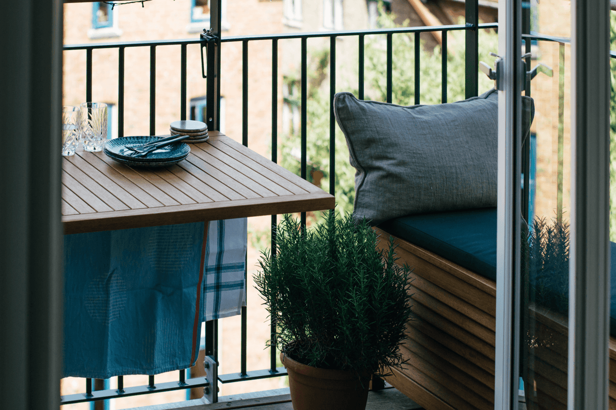 Alma teakhängbord med torkställ 80 x 60 cm