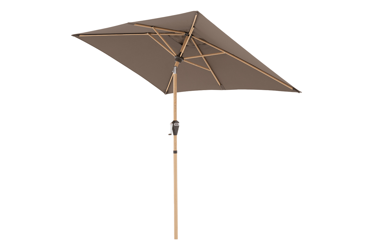 Alu wood ultra parasoll med tilt 210 x 140 cm