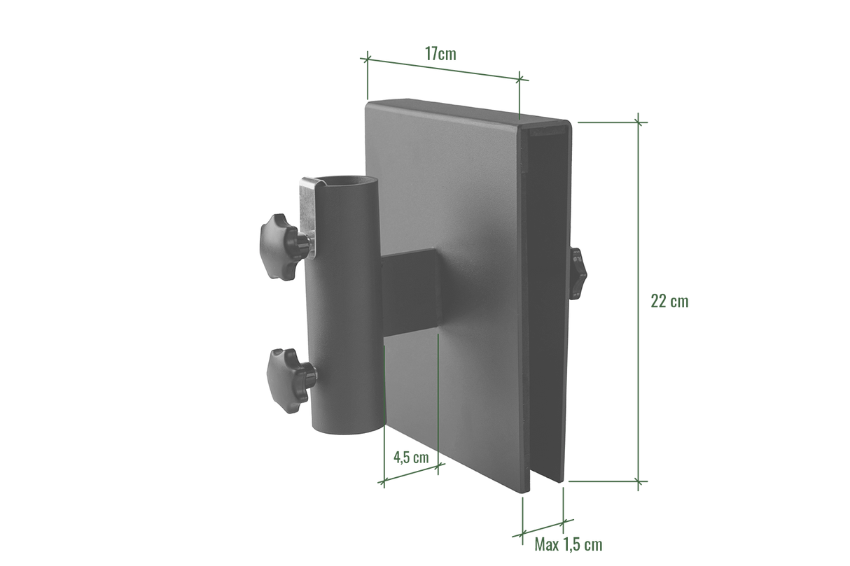 Bram Parasollfäste till balkongräcke i glas