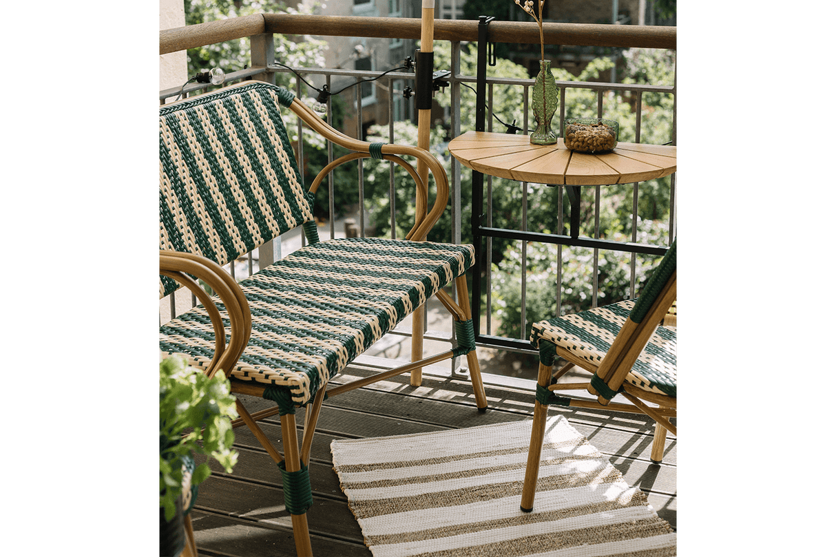 Claire cafébänk med fransk flätning 108 cm