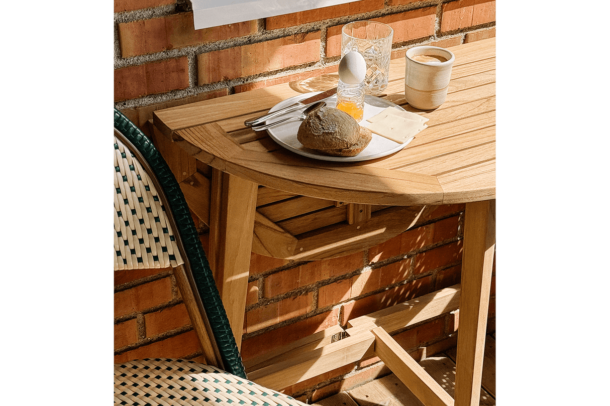 Clara teak gatelegbord Ø80 cm