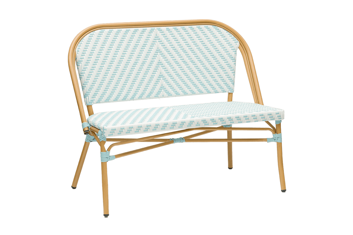 Claudine cafébänk med fransk flätning 108 cm