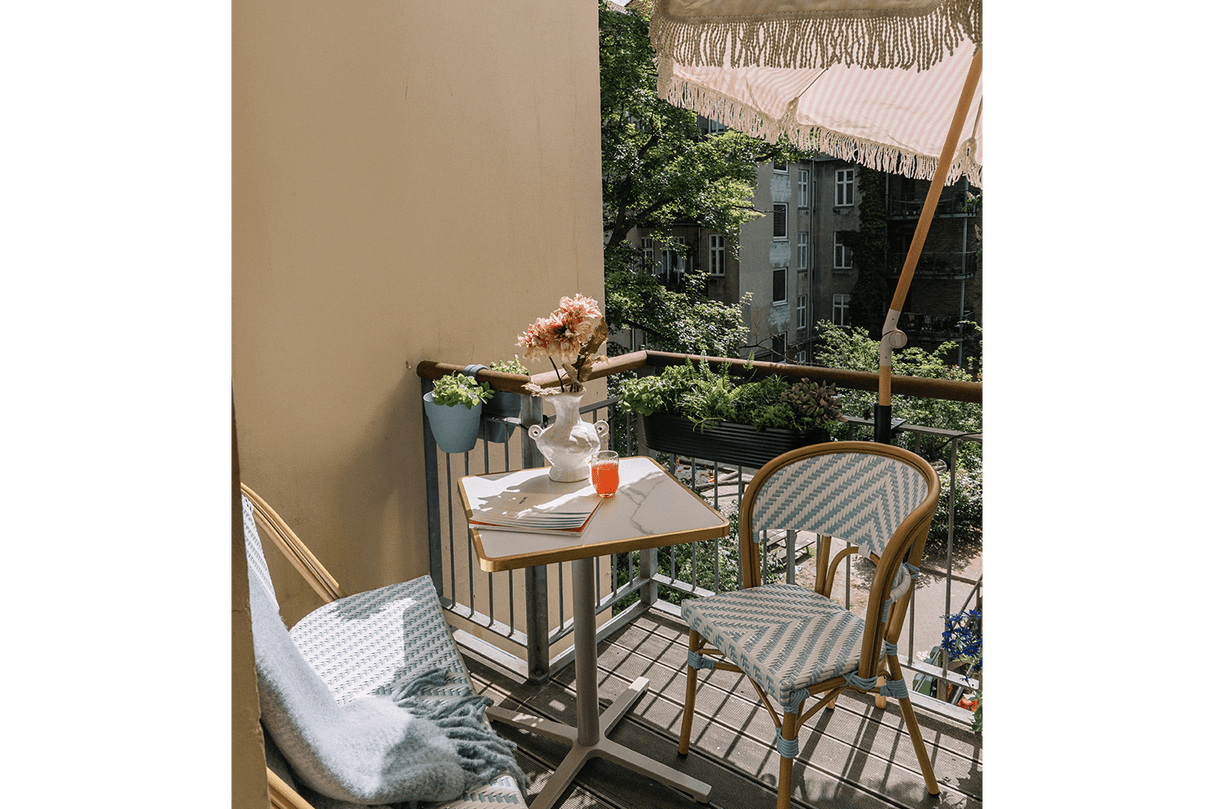 Delphine caféstol med fransk flätning