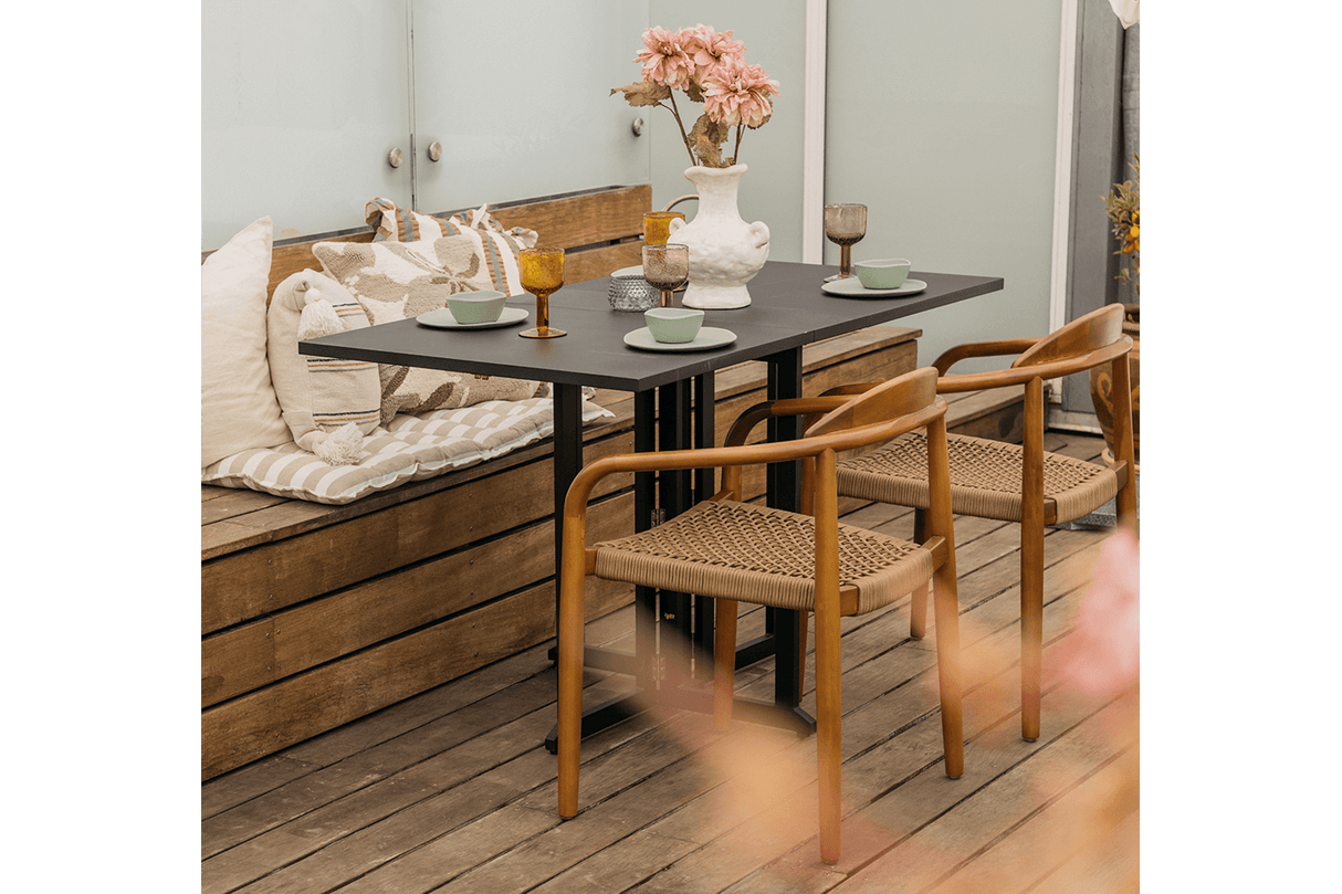 Alberte metall gatelegbord 130 x 70 cm