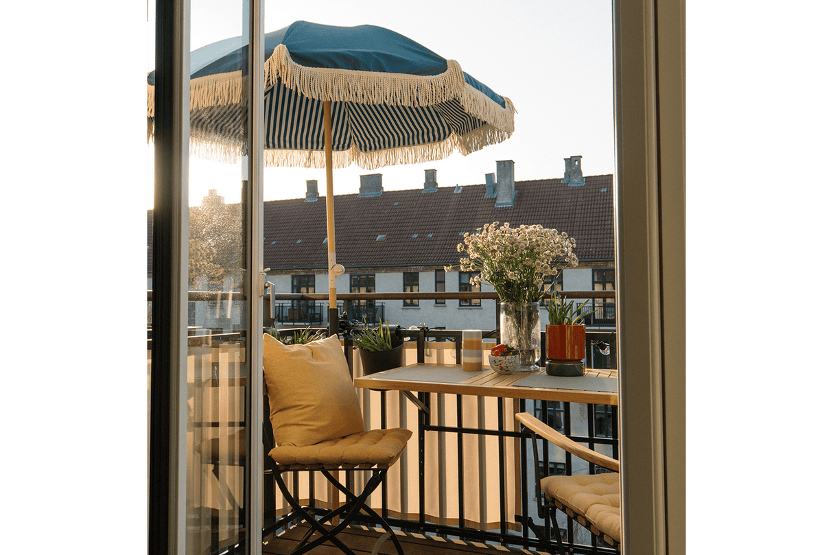 Sally dubbelsidig parasoll med tilt Ø155 / Ø180 cm