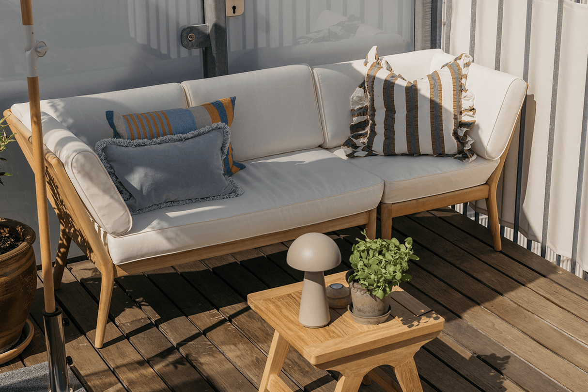 Sienna teak high back loungesoffa - vänster