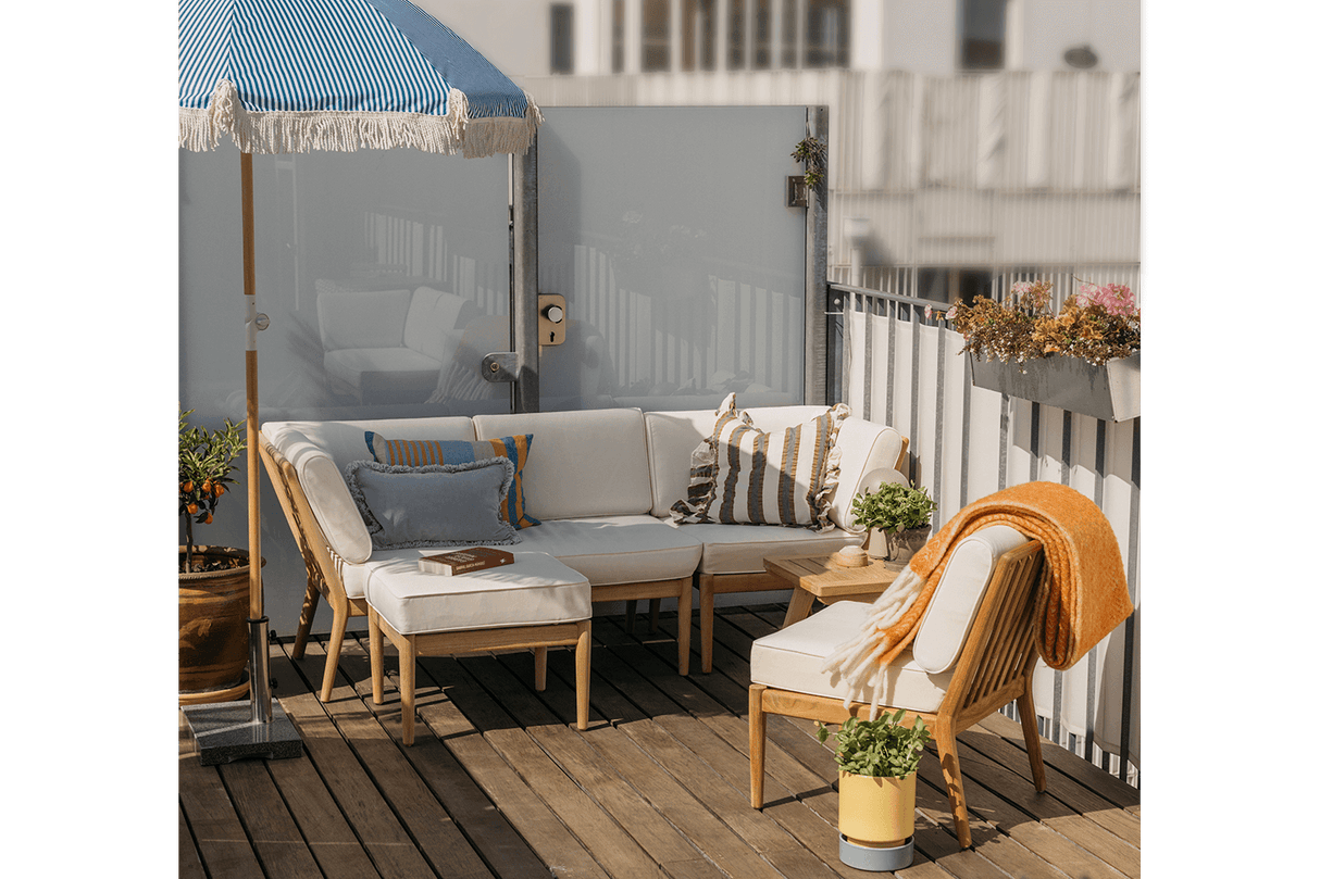 Sienna teak high back loungesoffa - mittmodul