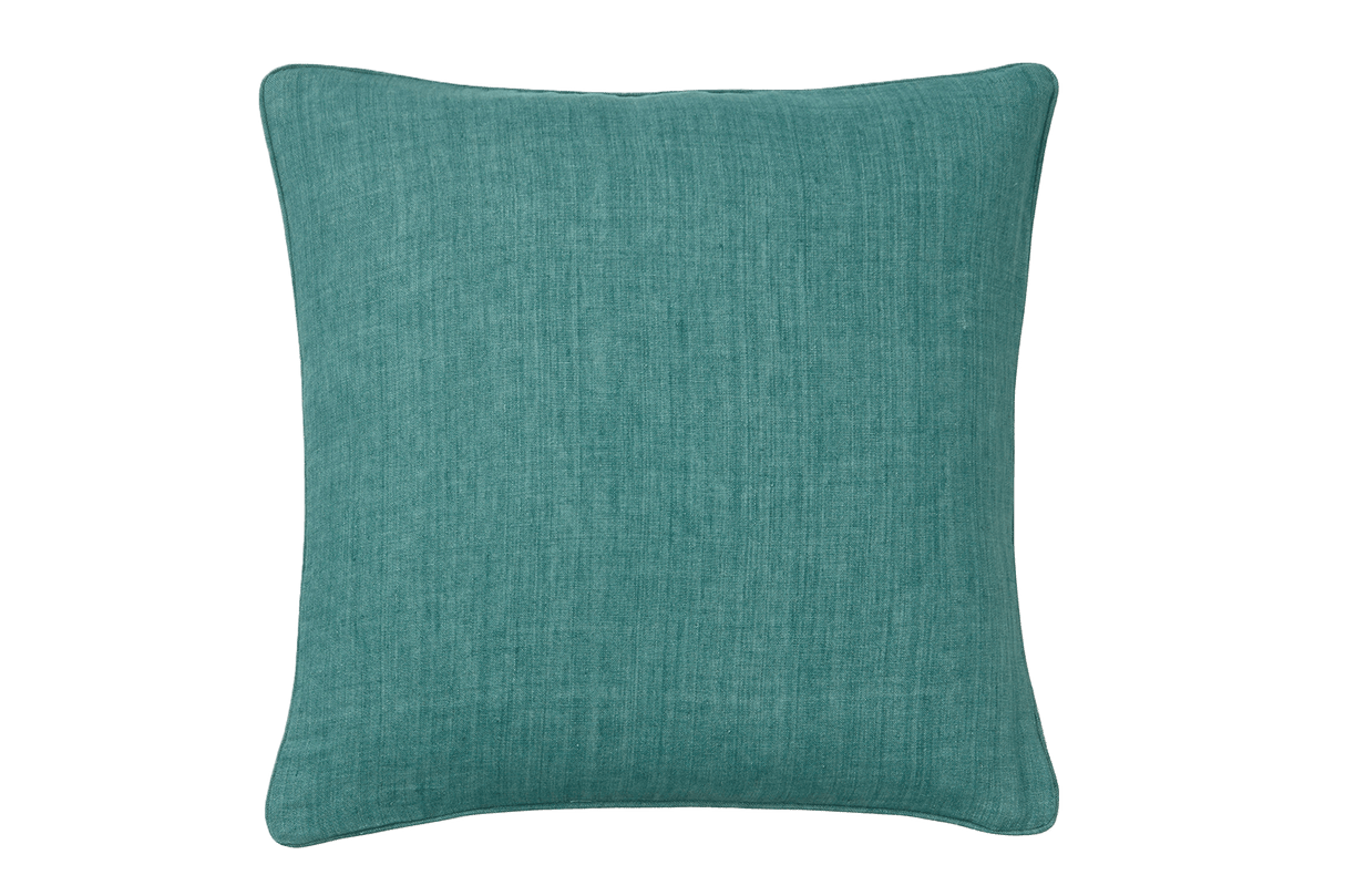Luxury light linne kuddfodral med sydd kant 50 x 50 cm