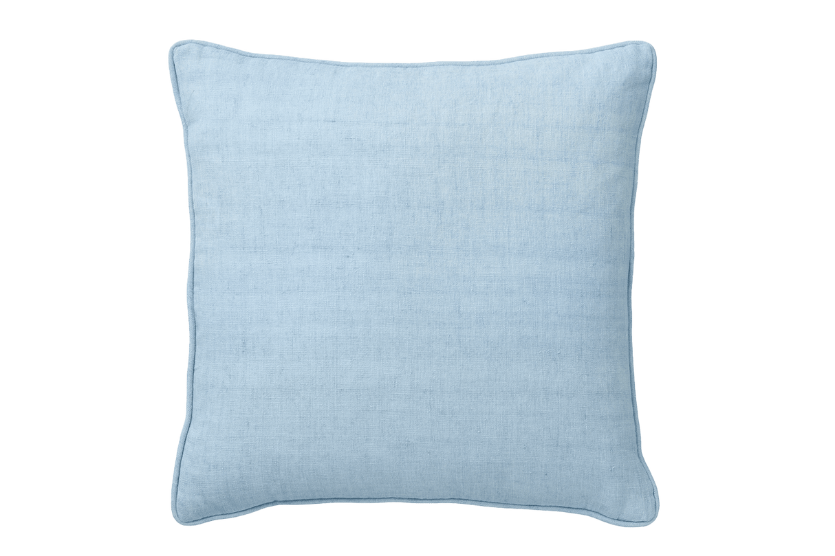 Luxury light linne kuddfodral med sydd kant 50 x 50 cm
