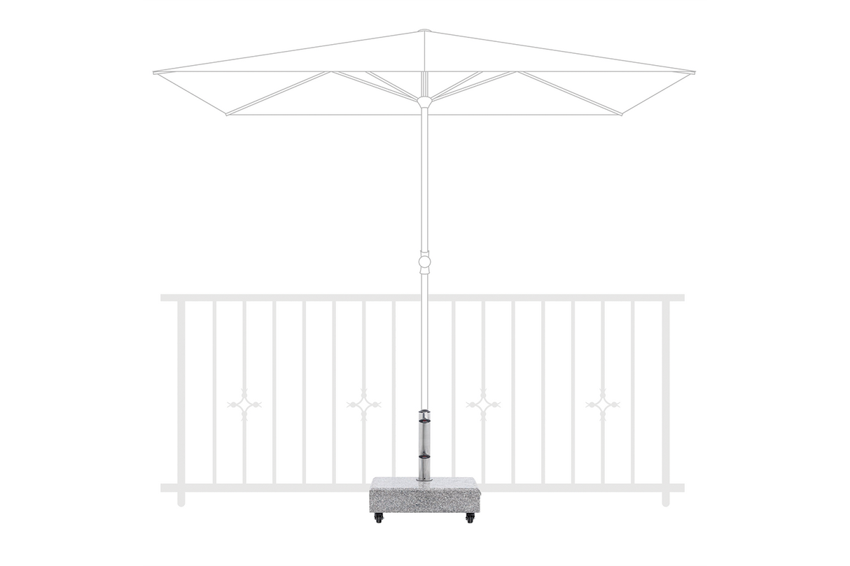 Derby granit parasollfot 25 kg med hjul