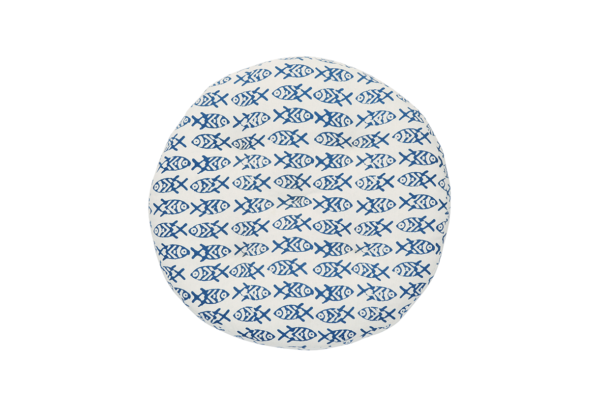 Rund Kuddfodral med Print
