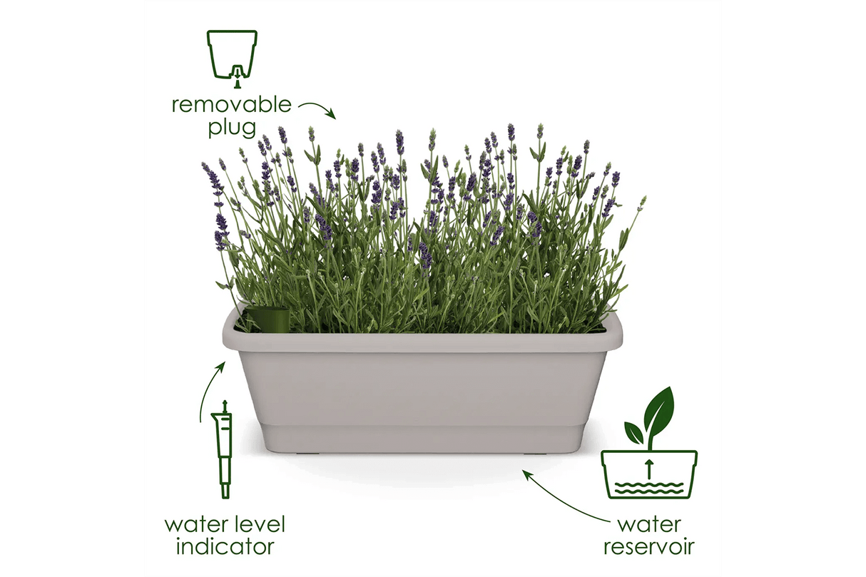 Noa balkonglåda med självbevattning 80 cm