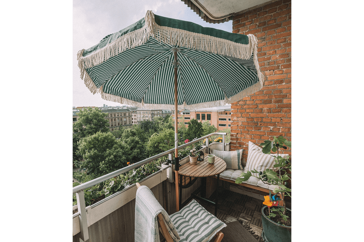 Sally dubbelsidig parasoll med tilt Ø155 / Ø180 cm