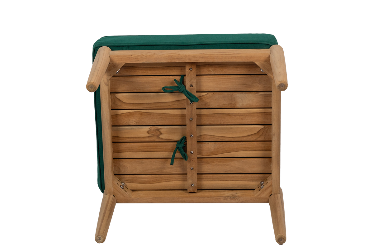 Sienna teak puff / bord