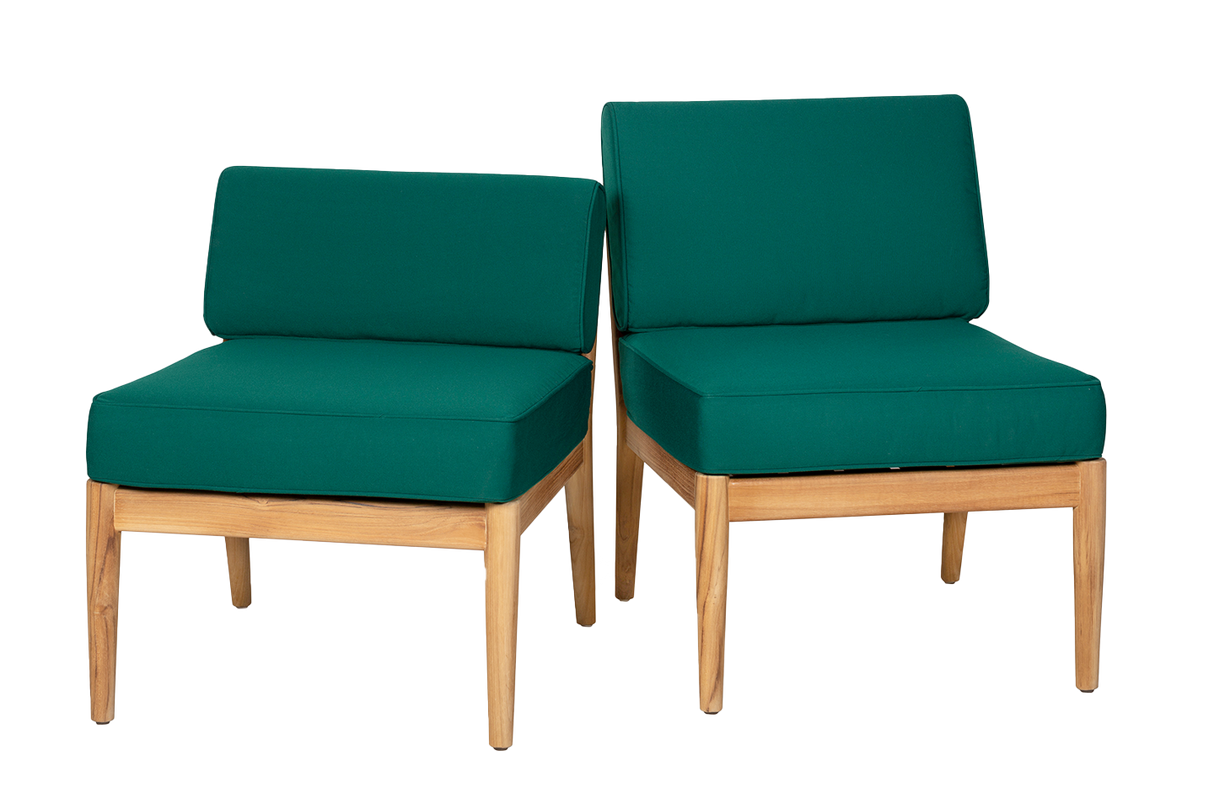 Sienna teak high back loungesoffa - mittmodul