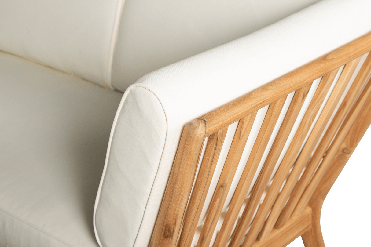 Sienna teak high back loungesoffa - höger