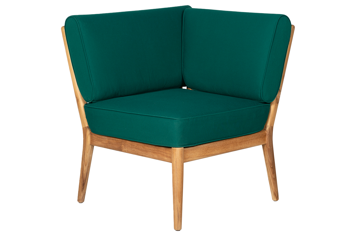 Sienna teak high back loungesoffa - hörn