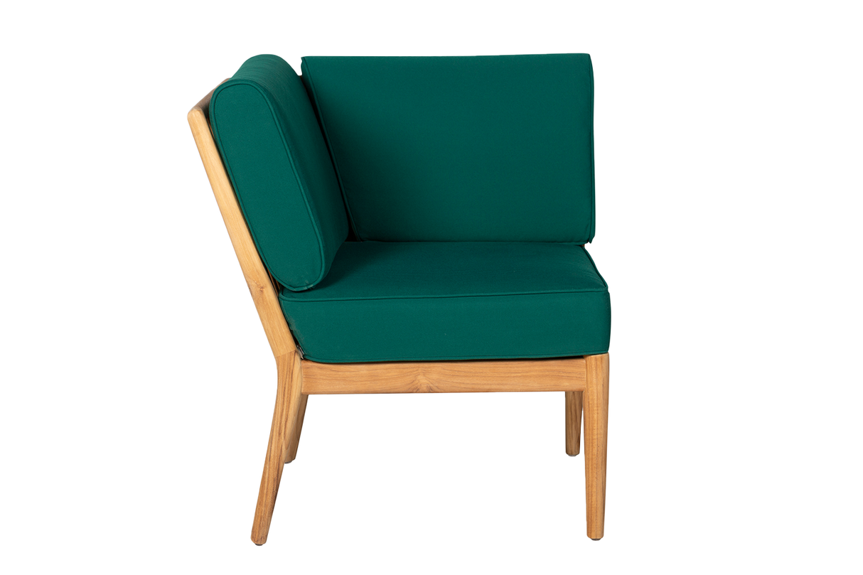 Sienna teak high back loungesoffa - hörn