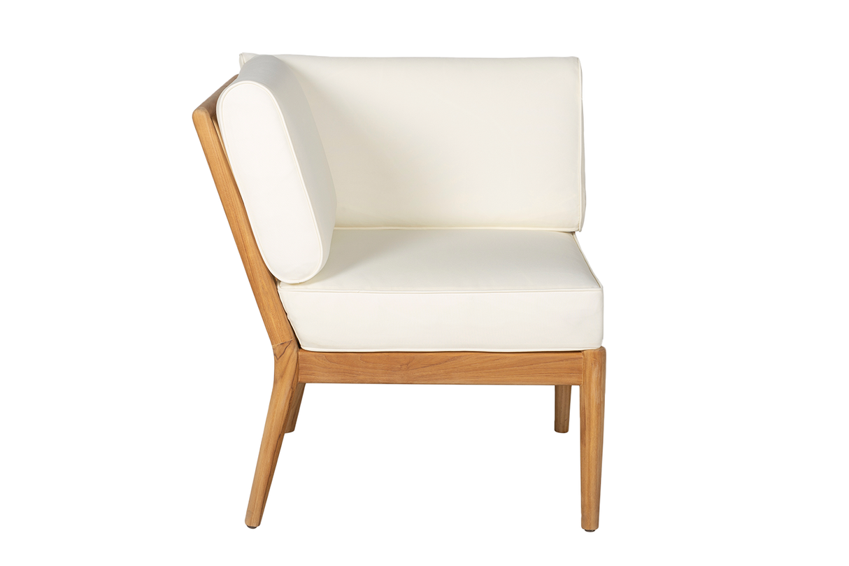 Sienna teak high back loungesoffa - hörn