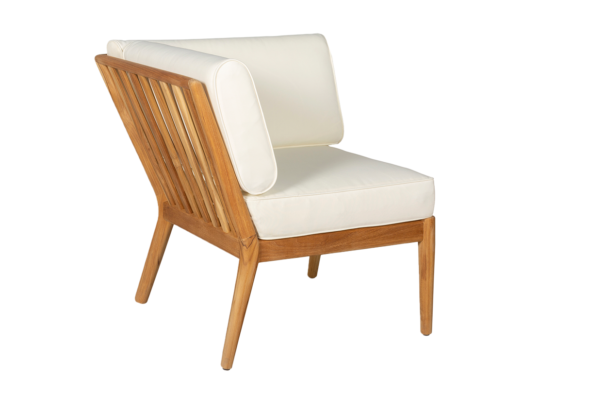 Sienna teak high back loungesoffa - hörn