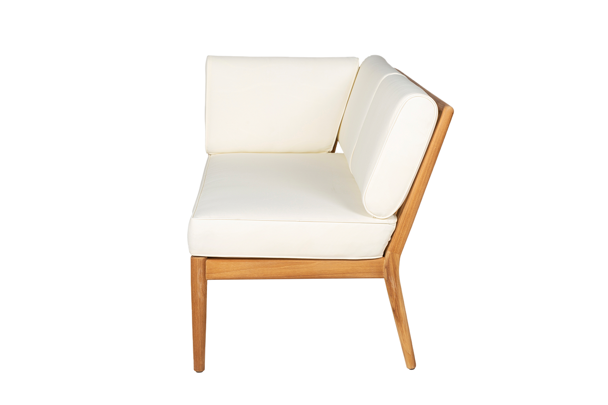 Sienna teak high back loungesoffa - vänster