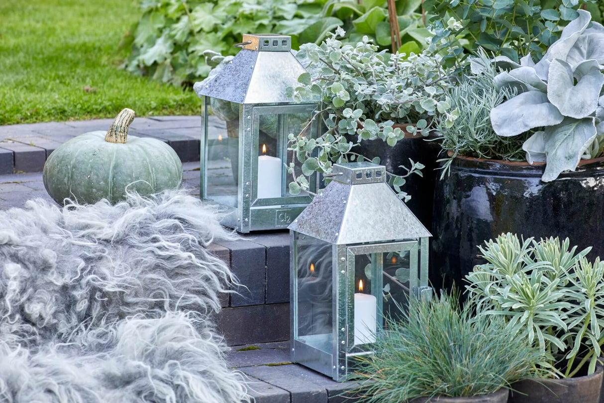 A2 Living lyktor i galvaniserat järn 17 x 33,5 cm