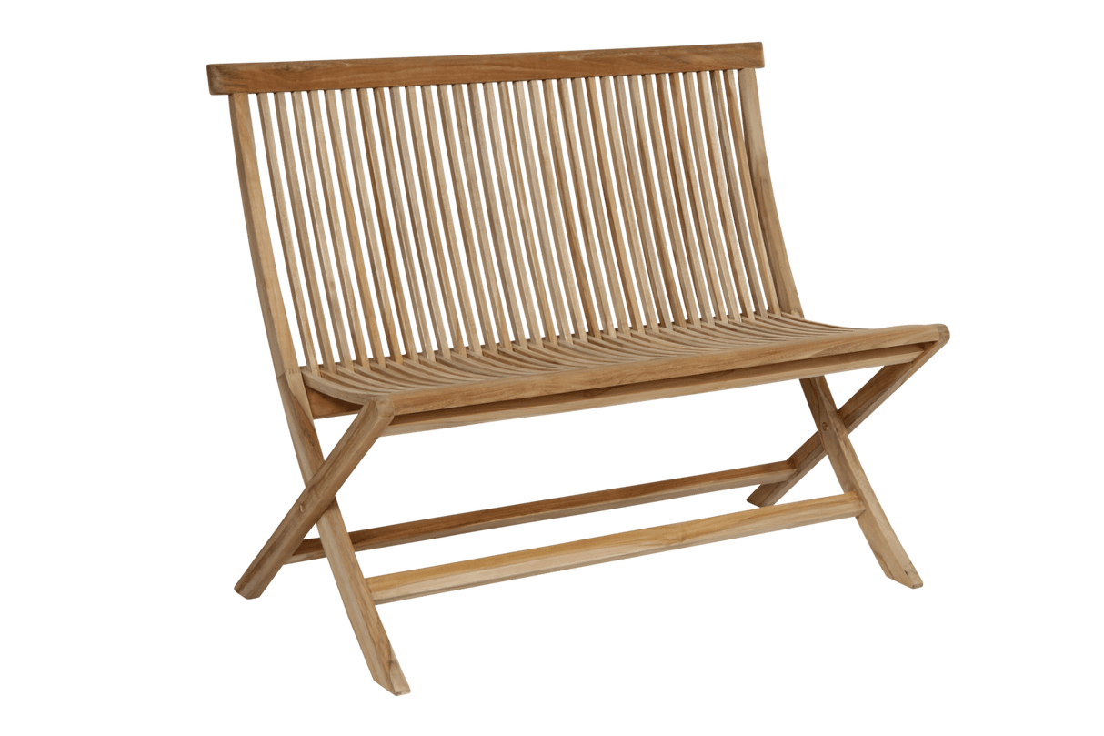 Turin teak bänk med ryggstöd 110 cm