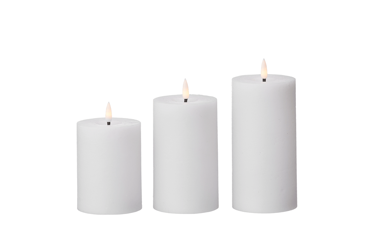 LED Rustik blockljus Ø7 cm