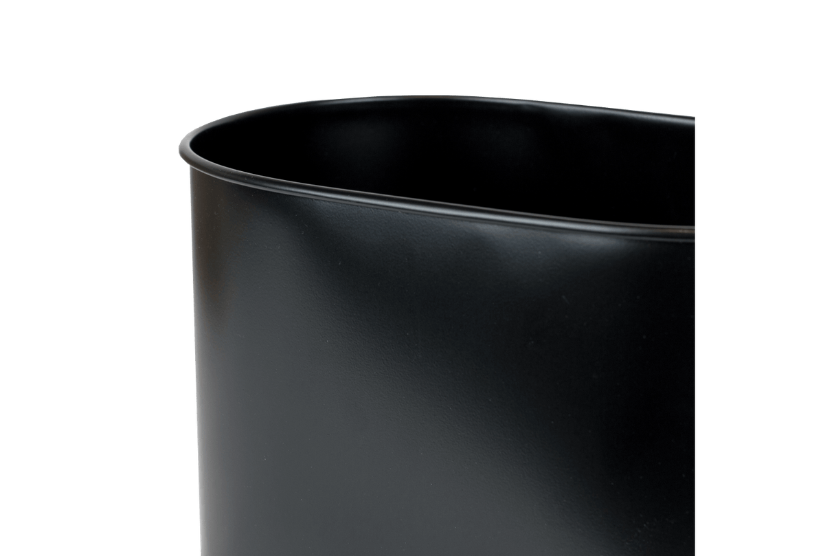 Ovalina planteringslåda till galler - 30 x 17 cm, svart