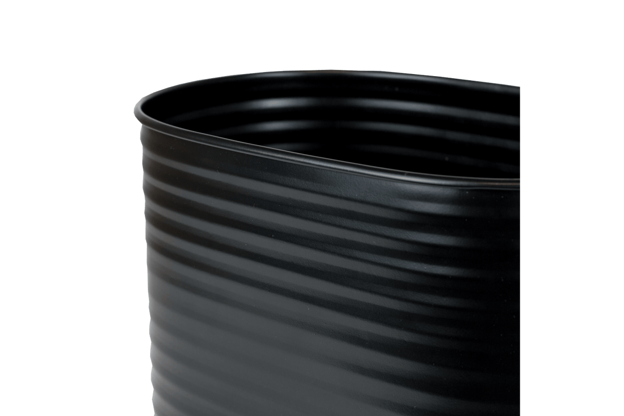 Ovalina planteringslåda till galler - 30 x 17 cm, svart