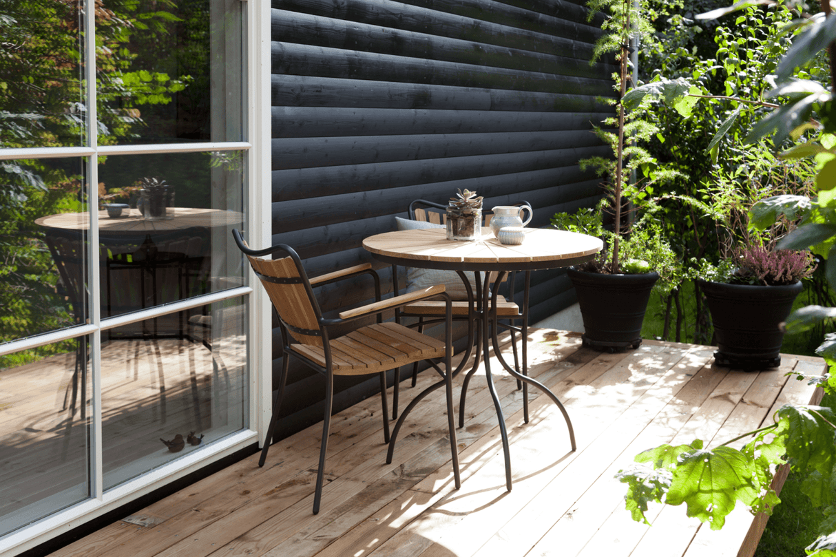 Teakstol med aluminium