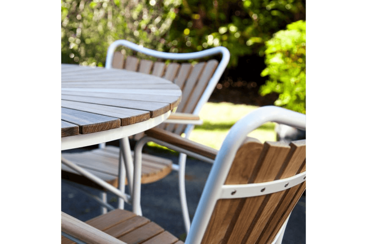 Teakstol med aluminium