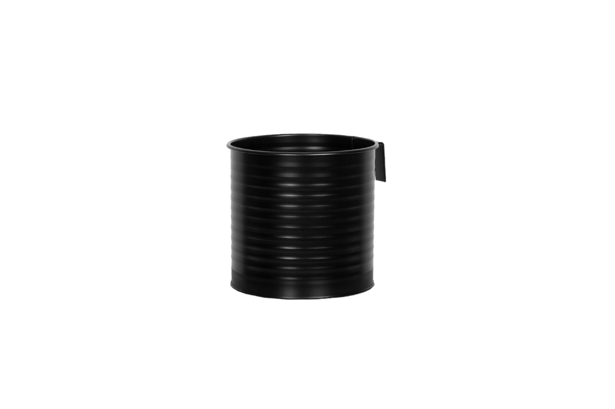 Rut rillo planteringslåda till galler - svart