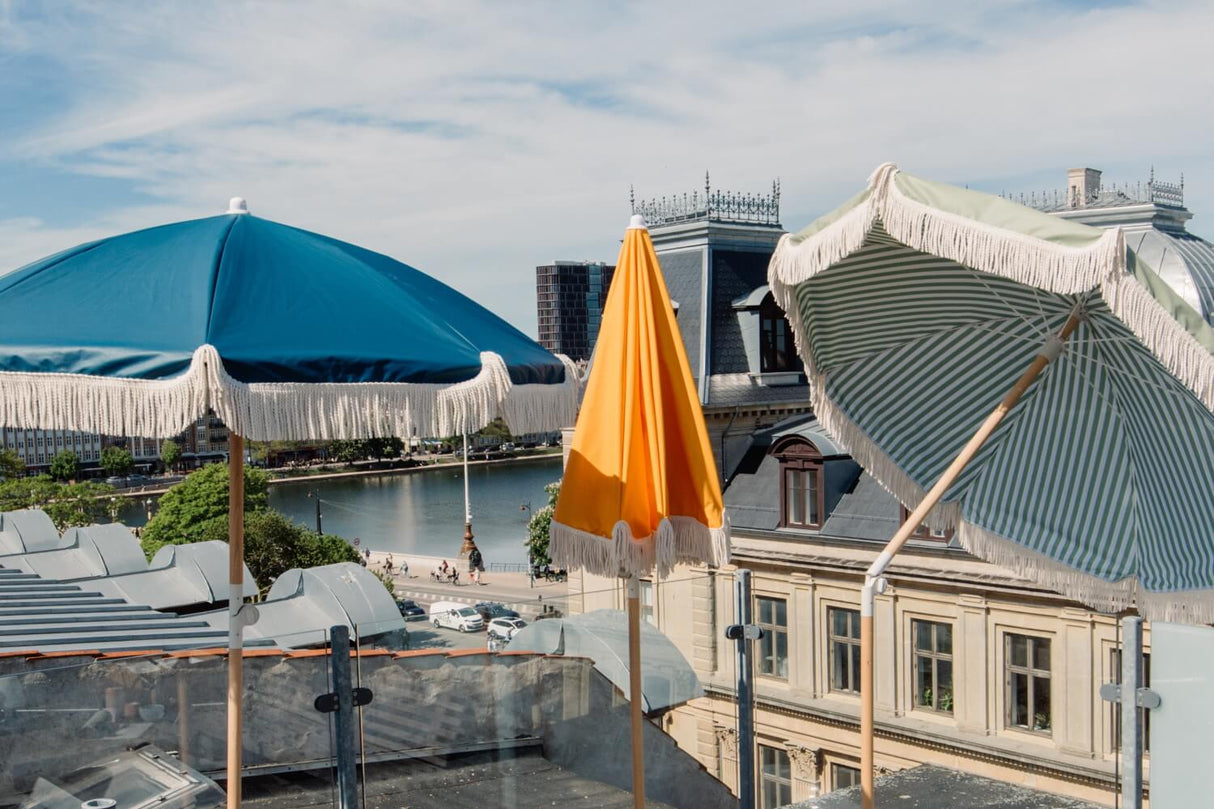 Sally dubbelsidig parasoll med tilt Ø155 / Ø180 cm