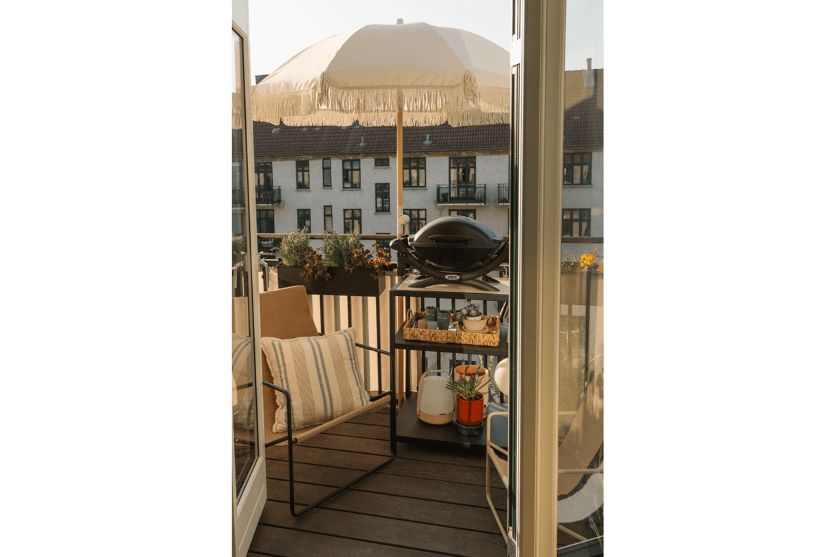 Stine enfärgad parasoll med tilt Ø160 cm