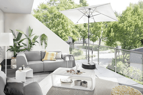 Active parasoll med auto tilt 210 x 140 cm