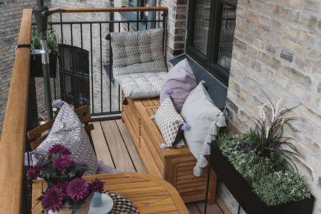 Agnes teak förvaringsbänk 125 cm