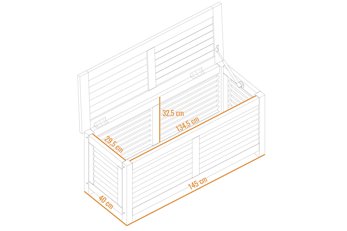 Agnes förvaringsbänk 145 cm