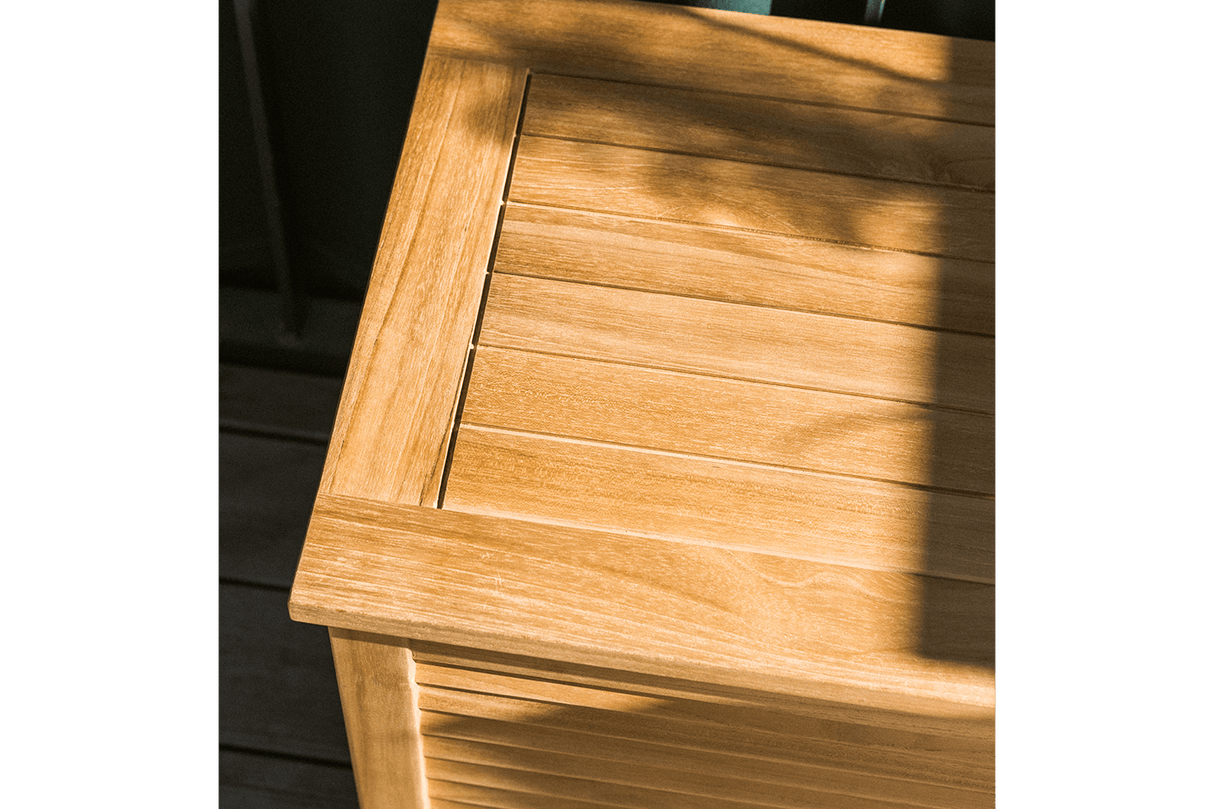Agnes teak förvaringsbänk 125 cm