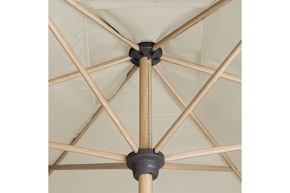 Alu wood ultra parasoll med vev och tilt 300 x 200 cm