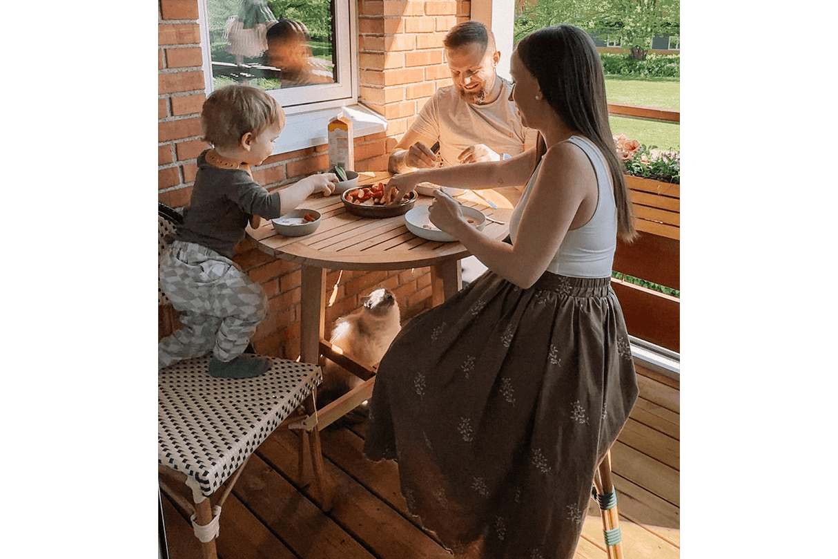 Clara teak gatelegbord Ø80 cm