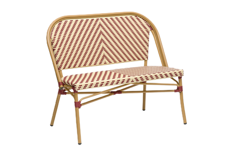 Claudine cafébänk med fransk flätning 108 cm
