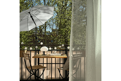 Ellen parasoll med tilt Ø130 cm