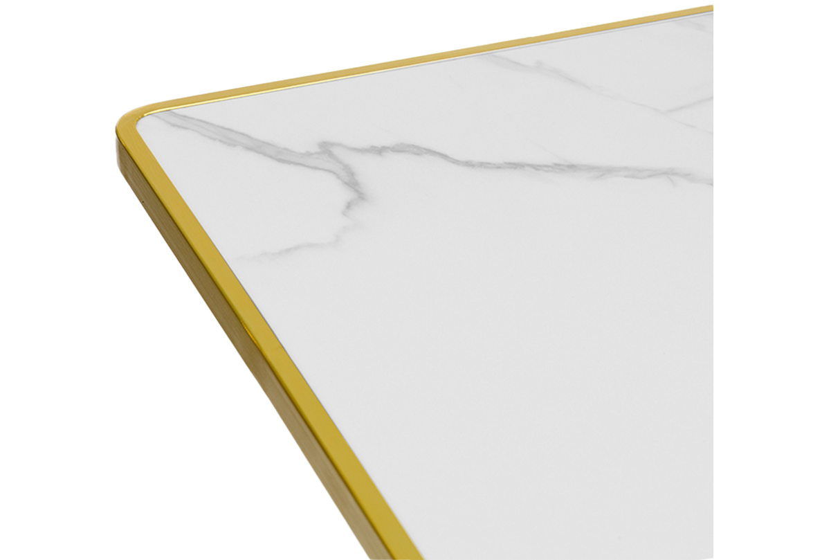 Florine cafébord med stomme i aluminium 60 x 60 cm