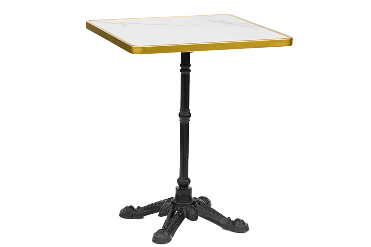 Florine cafébord med stomme i gjutjärn 60 x 60 cm