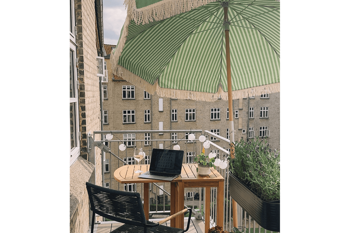 Sally dubbelsidig parasoll med tilt Ø155 / Ø180 cm