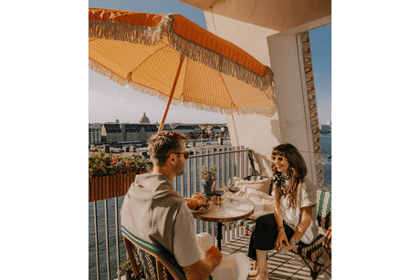 Sally dubbelsidig parasoll med tilt Ø155 / Ø180 cm