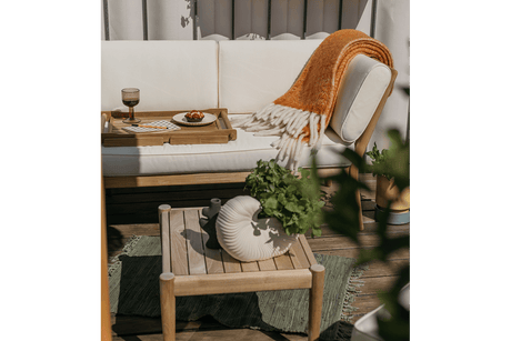 Sienna teak high back loungesoffa - höger